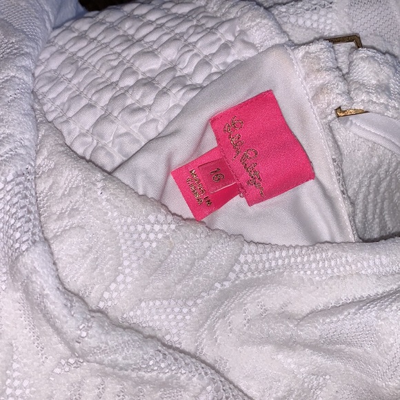 Lilly Pulitzer KIDS GIRLS DAFFODIL DRESS White Wildflower, sz 16 - Picture 6 of 7